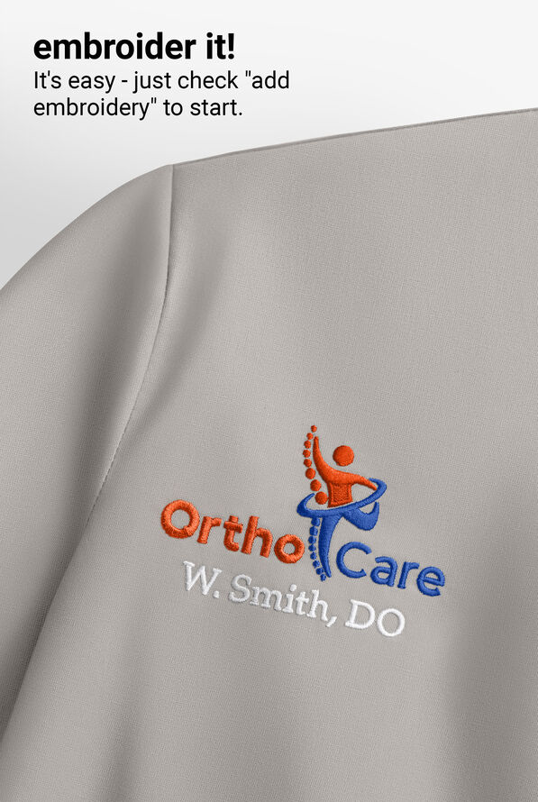 Blusa m&eacute;dica Easy STRETCH Leila con ojales con lazos y 3 bolsillos para mujer - Silver - 7