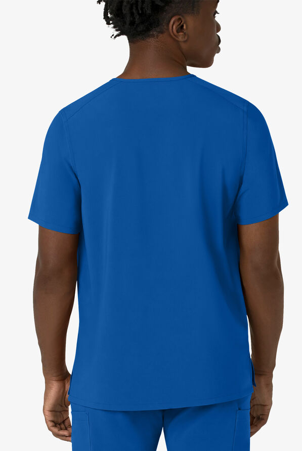 Camisa m&eacute;dica Carhartt Cross-Flex STRETCH con cuello en V y 3 bolsillos para hombre - Royal - 2