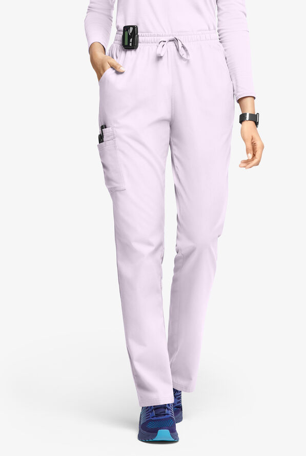 Pantalón médico Butter-Soft Originals de tiro natural estilo cargo con piernas rectas y 8 bolsillos para mujer - Orchid Petal - 1