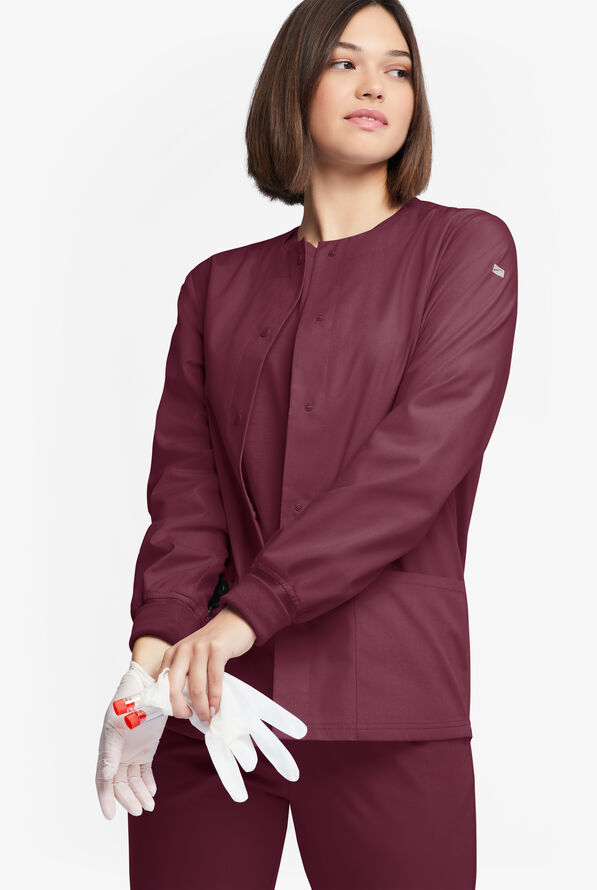 Chaqueta médica abrigada Butter-Soft Originals con 3 bolsillos para mujer - Wine - 2