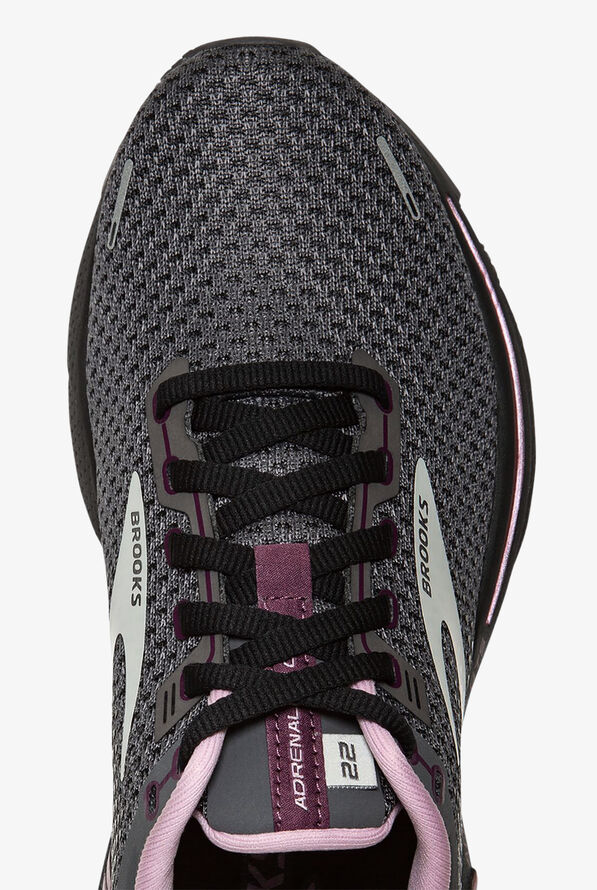 Brooks Women's Adrenaline GTS 22  Pearl/Black/Metallic Athletic Lace Up Nursing Shoes - Pearl Pink - 2