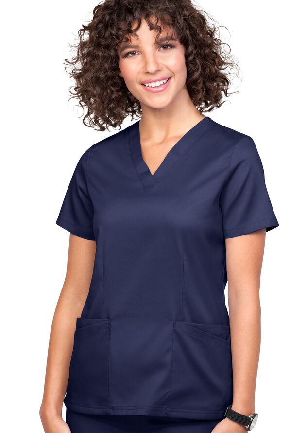 Strictly Scrubs Active Stretch Women's 10-Pocket Scrub Set - Navy - 2
