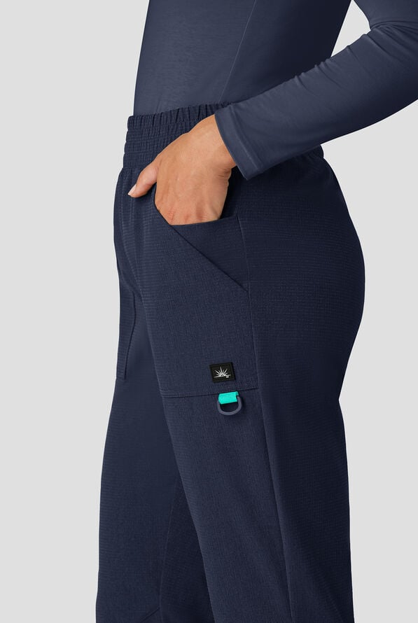 koi Solis Rory Women's 6-Pocket STRETCH High-Rise Boot-cut Scrub Pants - Navy - 2