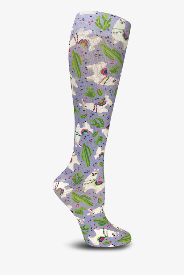 Prestige Llamas Periwinkle Women's 15-20 mmHg Moderate Compression Socks - null - 1