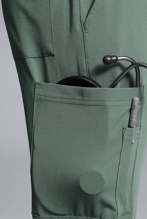 Pantal&oacute;n m&eacute;dico Hypothesis S-R Shift Ready estilo jogger con 8 bolsillos para hombre - Olive - 6
