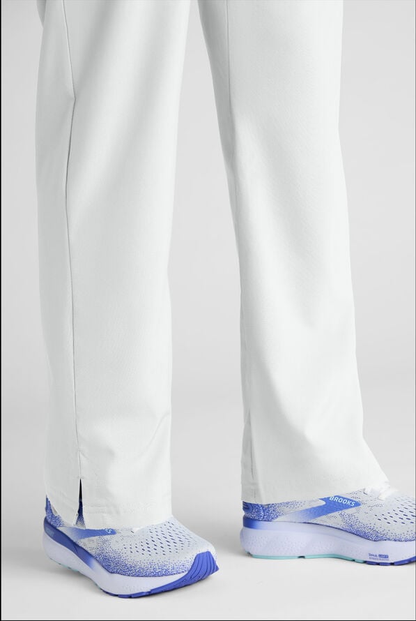 Easy STRETCH Eden Women's 4-Pocket Drawstring Scrub Pants - Petite - White - 5