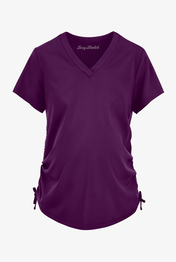 Blusa médica de maternidad Easy STRETCH Tori con espalda de malla refrescante para mujer - Eggplant - 1