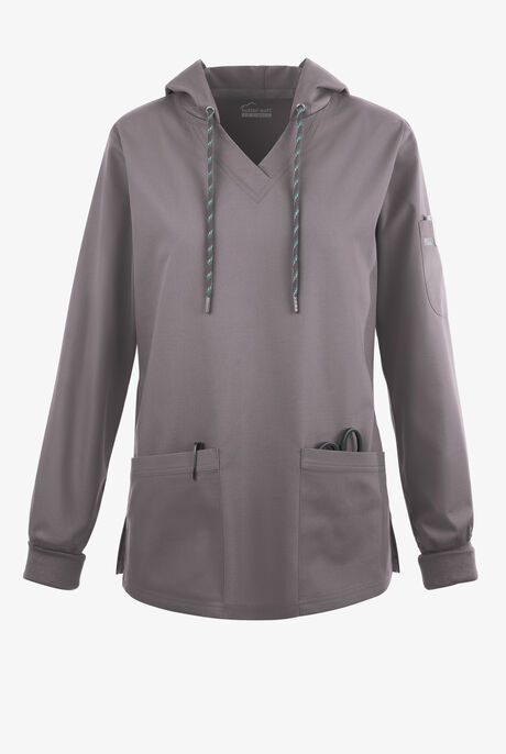 Sudadera médica manga larga Butter-Soft Originals con capucha y 5 bolsillos para mujer
