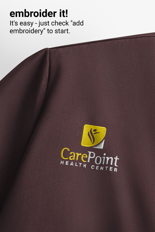 Carhartt Cross-Flex Force Women's 1-Pocket STRETCH Knit Trim Crew Neck Scrub Top - Dark Sepia - 2