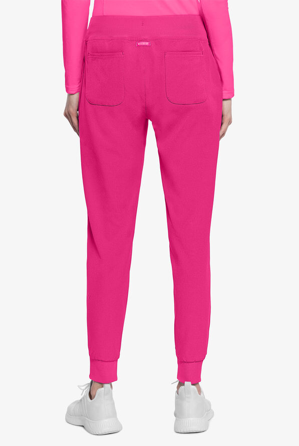 Med Couture Amp Women's 6-Pocket STRETCH Jogger Scrub Pant - Pink Power - 4