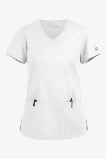 Butter-Soft STRETCH Women's 3-Pocket V-Neck Mock Wrap Scrub Top