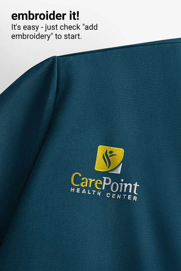 Skechers by Barco Slip-ins Serene Women's 3-Pocket STRETCH Gusset V-Neck Scrub Top - Bahama Blue - 5