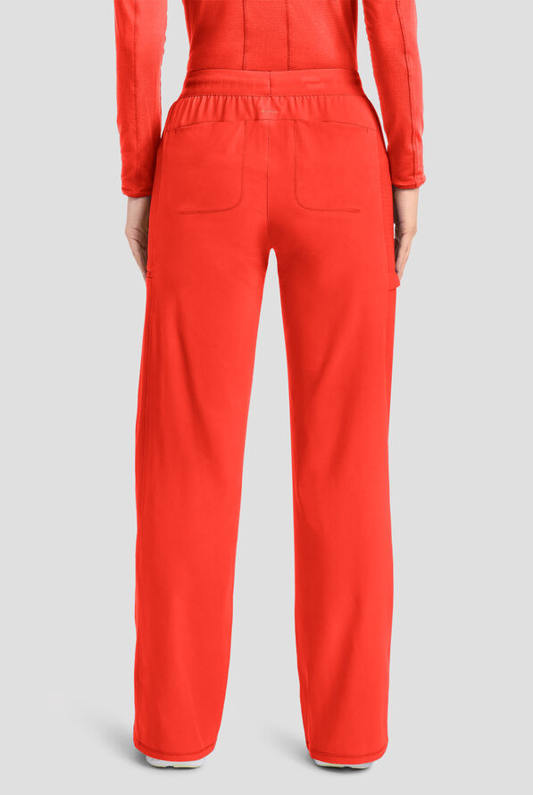 Infinity GNR8 Women's 6-Pocket STRETCH High-Rise Wide Leg Scrub Pant - Vivid Orange - 3