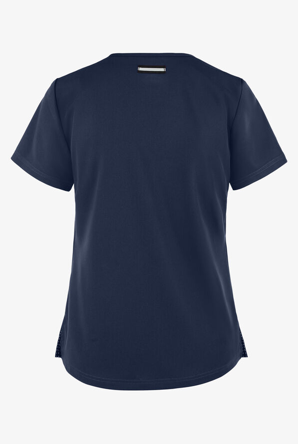 koi Next Gen Ready to Work Women's 1-Pocket STRETCH V-Neck Scrub Top - Navy - 2