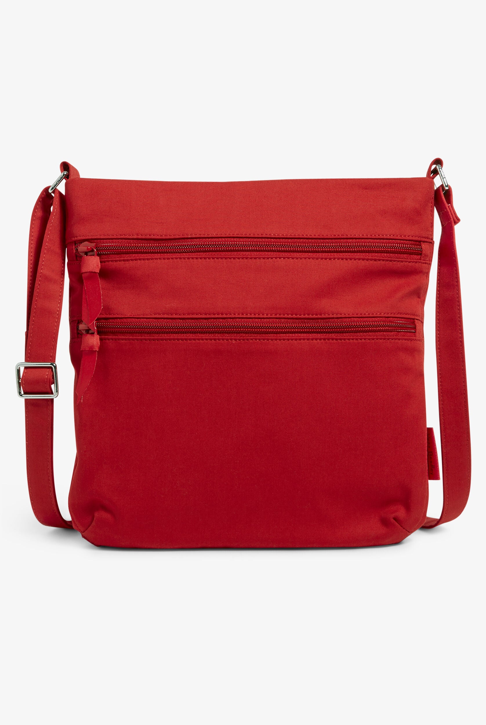 Bolso morral Vera Bradley Cardinal Red de algodón reciclado con 3  cremalleras, Bolsos Médicos