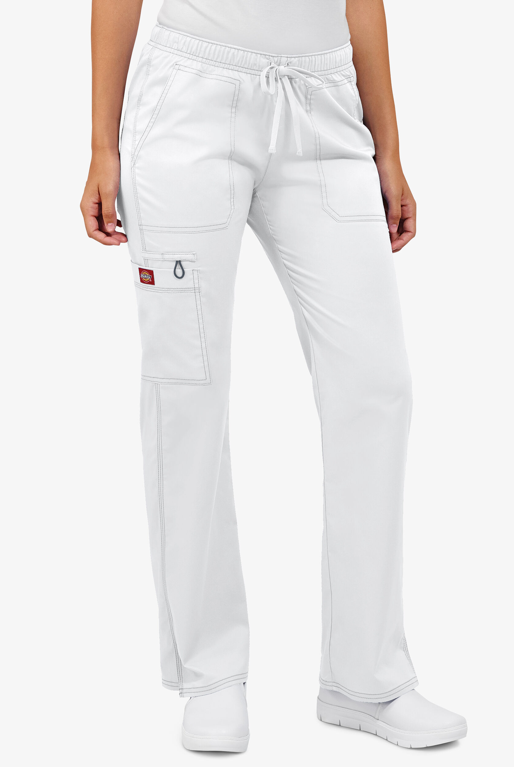 Medical Fashion Collection :: PANTALON COLOR BLANCO Drawstring Pant White  52% Algodón 45% Poliester 3% Spandex - Pantalón 82155 DWHZ - Uniformes  Médicos Cherokee - Panamá