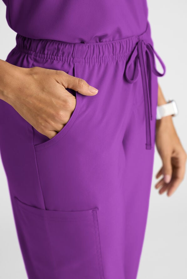 Pantal&oacute;n m&eacute;dico Easy STRETCH Eden con cord&oacute;n y 4 bolsillos para mujer - Fresh Purple - 6