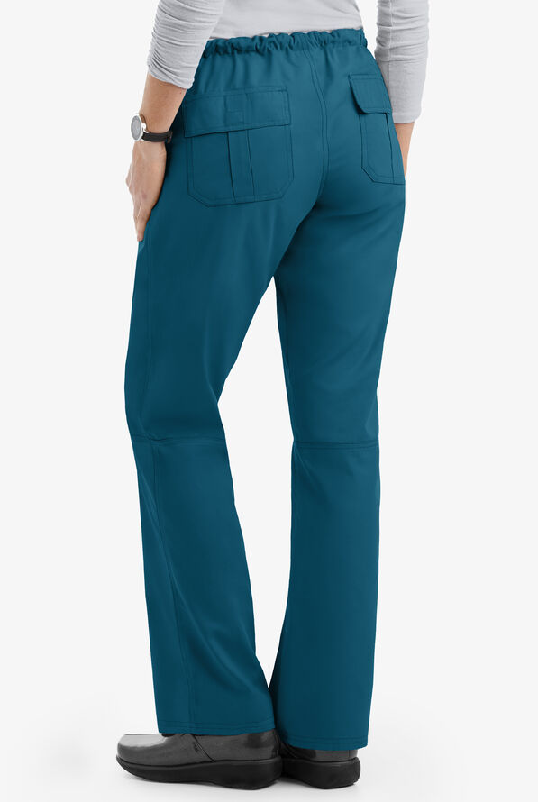 Pantal&oacute;n m&eacute;dico Butter-Soft Core by UA&trade; Petite con cord&oacute;n y 6 bolsillos para mujer - Caribbean Blue - 2