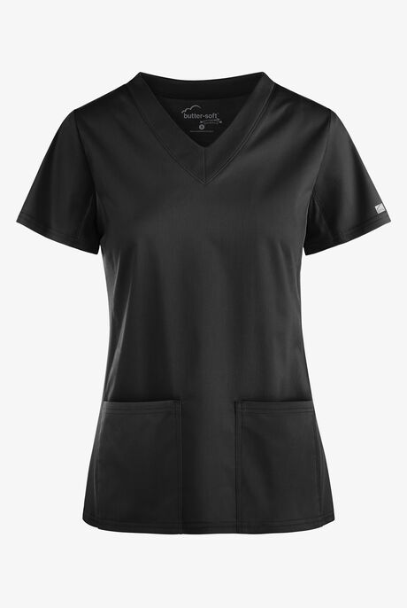 Butter-Soft STRETCH Women's 3-Pocket Contrast Scrub Top