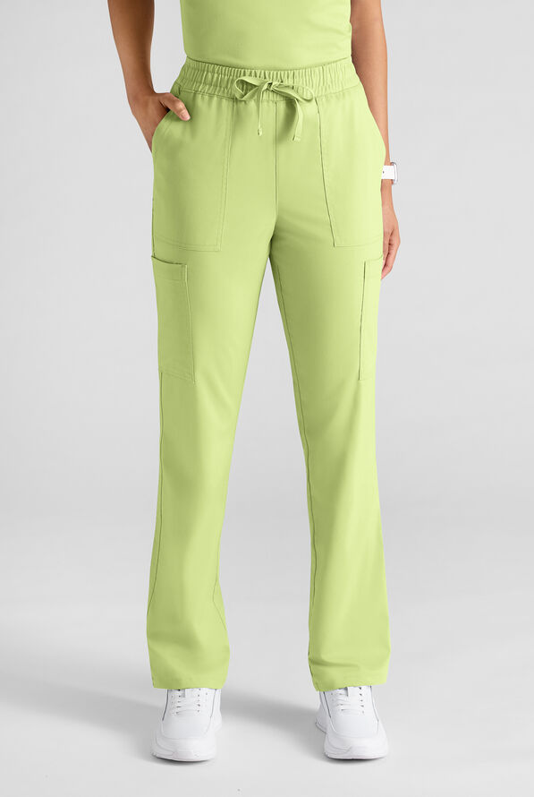 Butter-Soft STRETCH FLXTEK+ Women's 8-Pocket Straight Leg Cargo Scrub Pants - Cool Matcha - 1