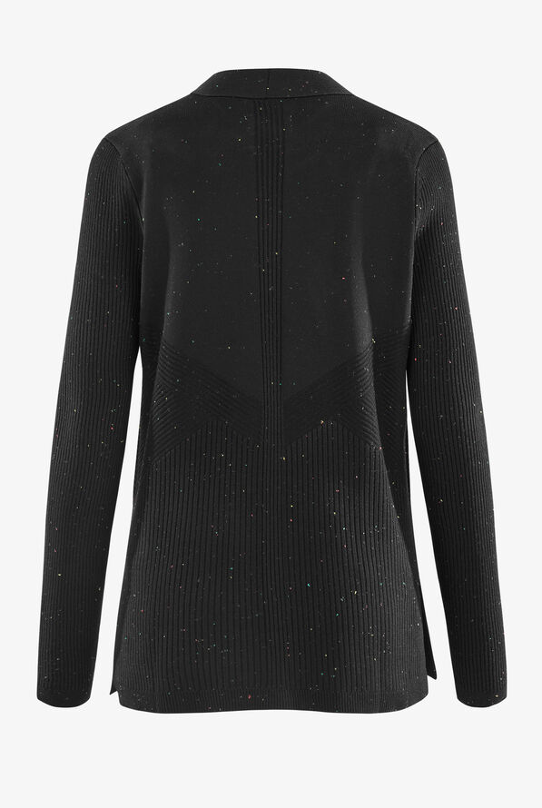 Cardigán médico koi Essentials Kori con cuello en V y 2 bolsillos para mujer - Black - 2