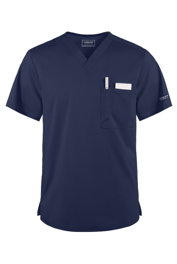 Blusa m&eacute;dica unisex Cherokee Workwear Revolution con cuello V y 1 bolsillo - Navy - 1