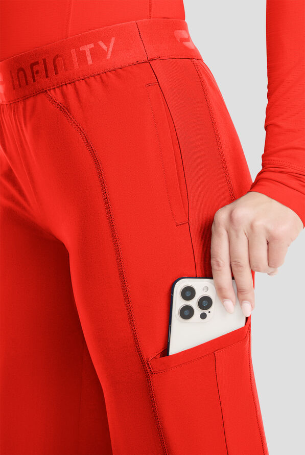 Infinity GNR8 Women's 5-Pocket STRETCH Wide Leg Scrub Pant - Firebird - 2