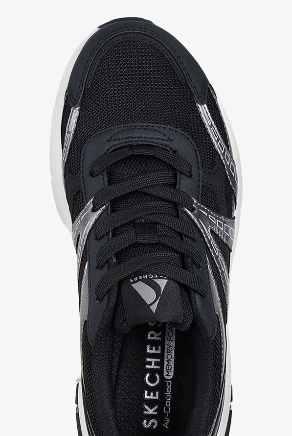 Skechers Street Shadow Stellar 90 Black Athletic Lace Up Shoes - null - 2