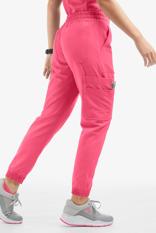 Movement by Butter-Soft Cephei Women's 11-Pocket Jogger Scrub Pants - Rose Dusk - 3