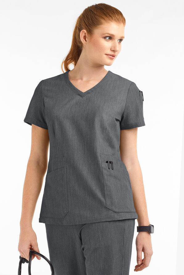 MOVEMENT by ButterSoft MultiPocket Scrub Top, Plus Size Scrub Top