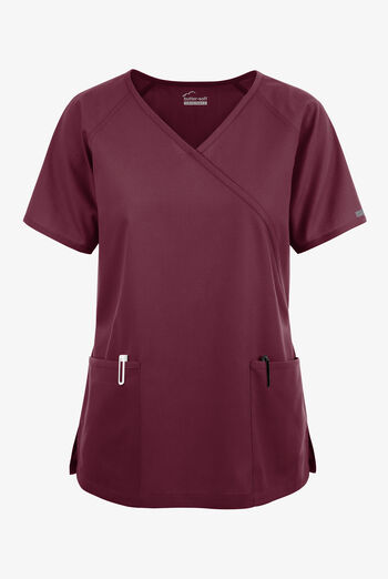 Butter-Soft Originals Women's 3-Pocket Mock Wrap Scrub Top