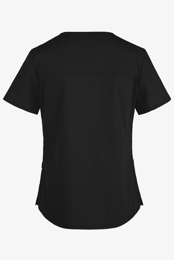 Cherokee Workwear Professionals Women's 3-Pocket STRETCH V-Neck Scrub Top - Black - 2