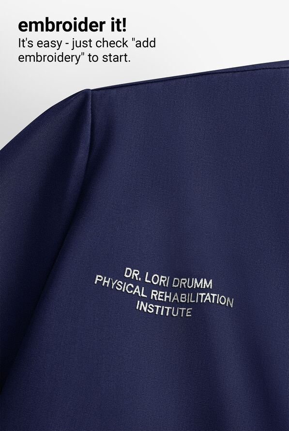 Blusa m&eacute;dica unisex Cherokee Workwear Originals Ultra con cuello en V y 1 bolsillo - Navy - 4