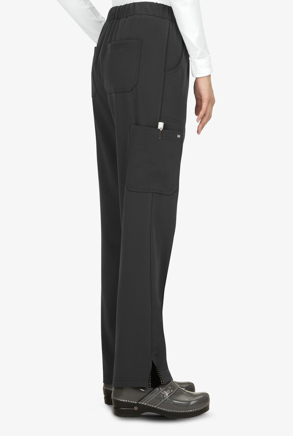 koi Next Gen Everyday Hero Women's 5-Pocket STRETCH Drawstring Cargo Scrub Pant - Black - 2