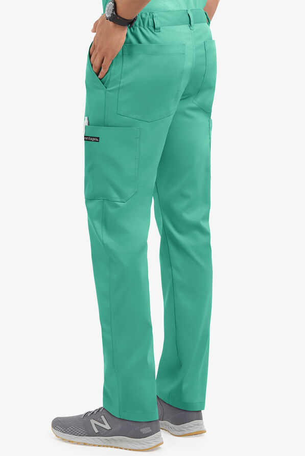 Advantage STRETCH Men's 8-Pocket Cargo Scrub Pants - Bermuda Green - 4