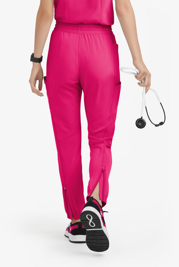 Pantal&oacute;n m&eacute;dico Easy STRETCH Kourtney estilo jogger con piernas delgadas modernas y 5 bolsillos para mujer - Flirt - 4