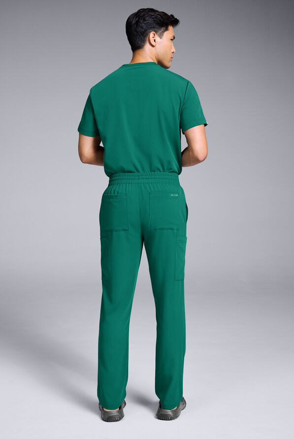 Hypothesis S-R Shift Ready Men’s 1-Pocket Tuck-In Crew Neck Scrub Top - Hunter - 3