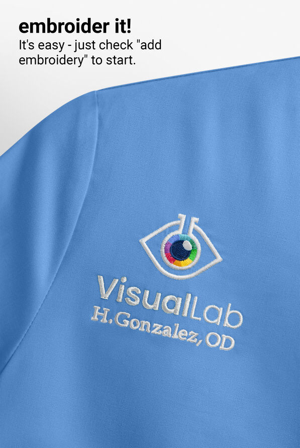 Dickies EDS Signature Women's 6-Pocket Contemporary Fit V-Neck Scrub Top - Ceil Blue - 5