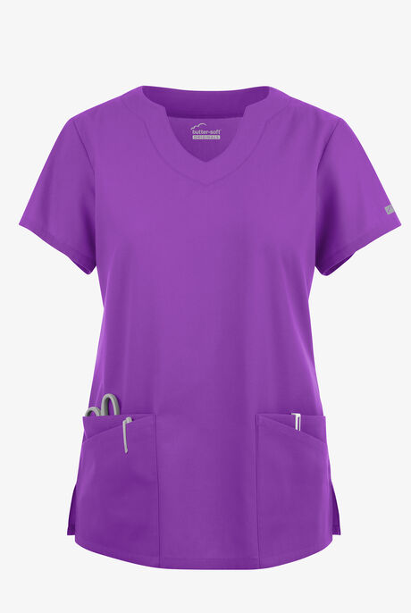 Butter-Soft Originals Women's 6-Pocket Scallop Neck Scrub Top