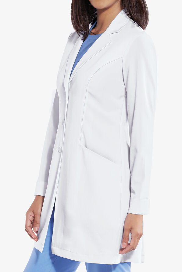 Grey's Anatomy by Barco Signature Eve Women's 34" 2-Pocket STRETCH Lab Coat - White - 3
