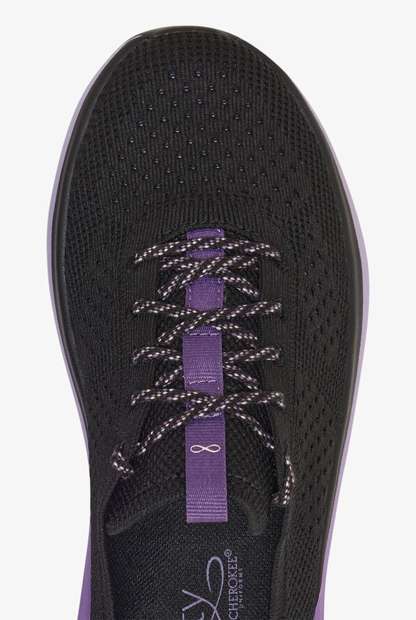 Infinity Women's Everon Knit Black/Purple Surge Athletic Lace Up Nursing Shoes - null - 2