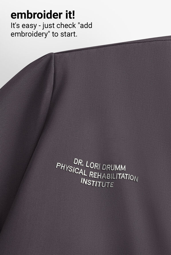 Grey's Anatomy by Barco Knit STRETCH Define Women's 2-Pocket Banded Notched V-Neck Scrub Top - Steel Gray - 4