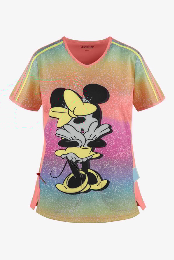 heartsoul Color Me Wild Women's 2-Pocket V-Neck Print Scrub Top - null - 1