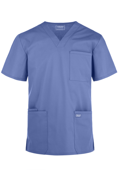 Camisa médica Cherokee Workwear Professionals STRETCH con cuello en V y 4 bolsillos para hombre