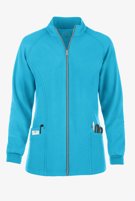 Chaqueta médica Easy STRETCH Zadie con mangas raglán con 4 bolsillos para mujer