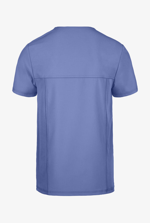 Camisa m&eacute;dica Cherokee Infinity con 2 bolsillos y paneles laterales de tejido para hombre  - Ceil Blue - 3