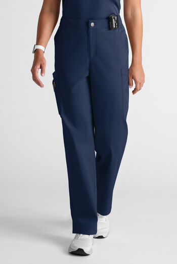 Butter-Soft STRETCH Women's 8-Pocket Cargo Button Front Pant With Fly Scrub Pants