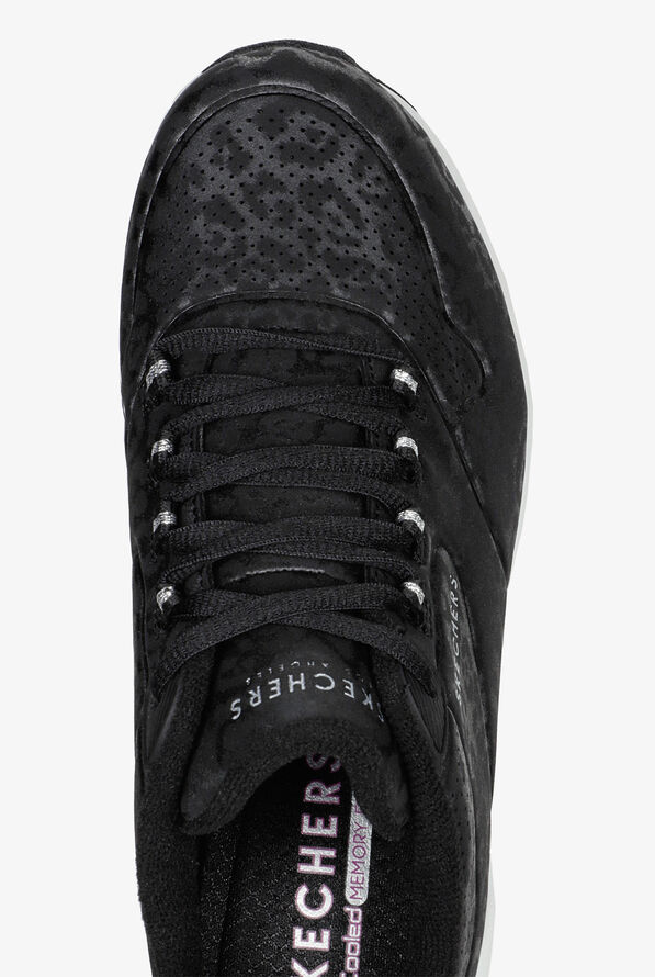 Skechers Street Women's Leopard Durabuck Black Athletic Lace Up Nursing Shoes - null - 2
