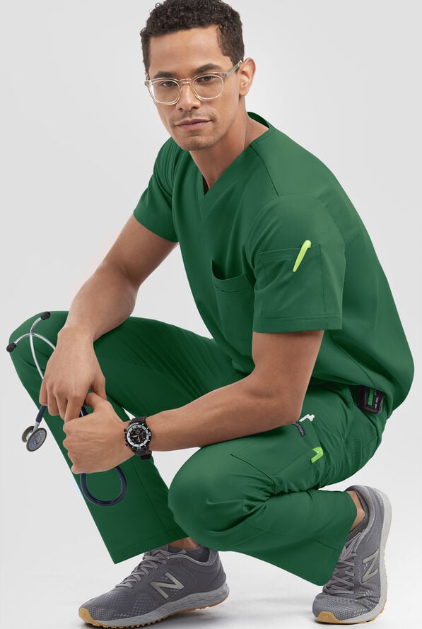 Advantage STRETCH Men's 8-Pocket Cargo Scrub Pants - Hunter - 3