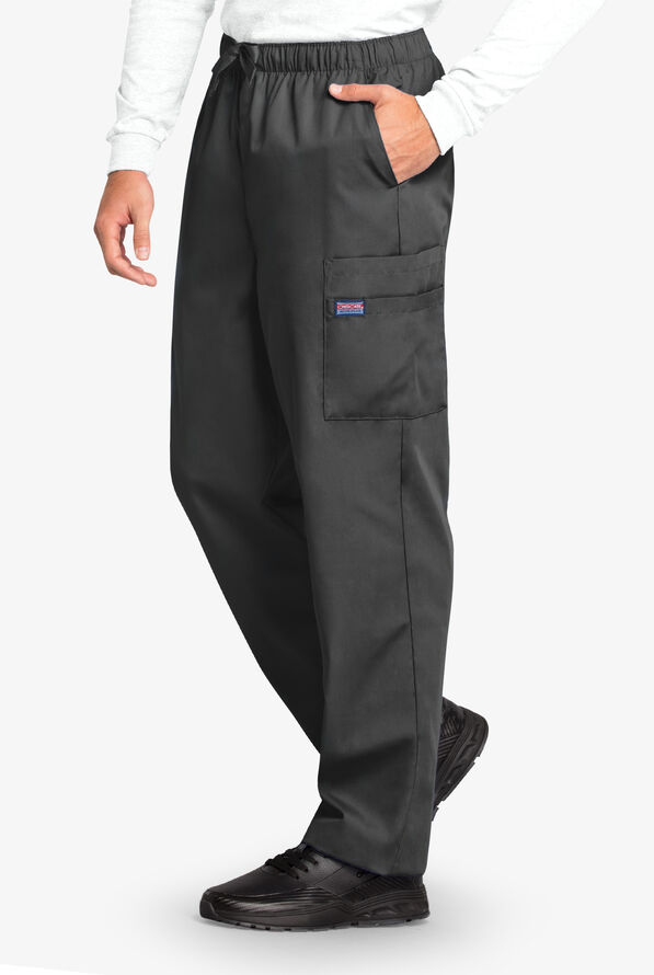 Pantal&oacute;n m&eacute;dico Cherokee Workwear estilo cargo con 5 bolsillos para hombre - Black - 3
